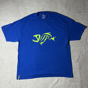 G Loomis T Shirt Mens XL Blue FIsh Skeleton Graphic Outdoors Short Sleeve